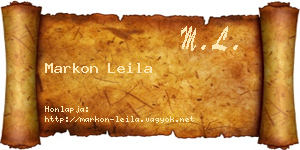Markon Leila névjegykártya